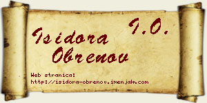 Isidora Obrenov vizit kartica